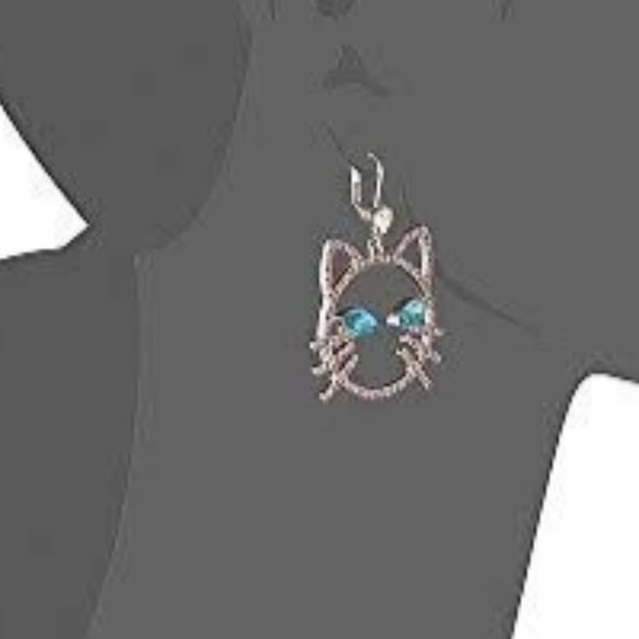 Betsey Johnson KITTY DROP EARRINGS - Picture 4 of 5